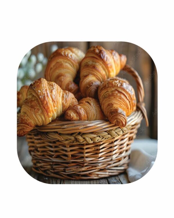 Croissant - Pack of 4 - Fresh Buttery Croissant - Crispy, tasty and light