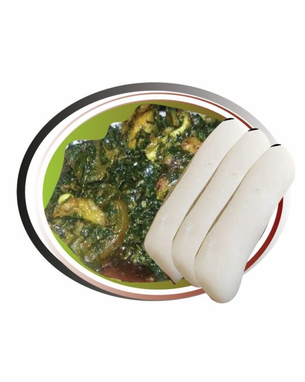 Eru - Served with Water Fufu ... filled with Boiled Cow Skin