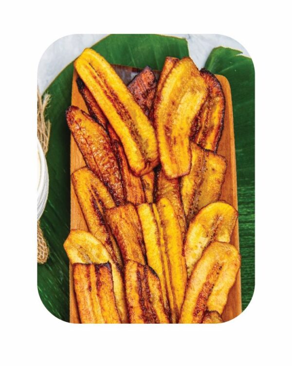 Fry Plantains - Sliced Plantains fried to perfection. Go well with your soup, sauce, your barbecue grilled meats, chicken or fish