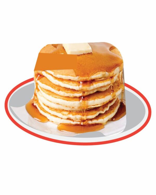 Pancake - with honey, strawberry or apple syrup.